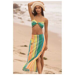 ANTHROPOLOGIE | Striped Linen Maxi Skirt (Matching Top Available) | NWT